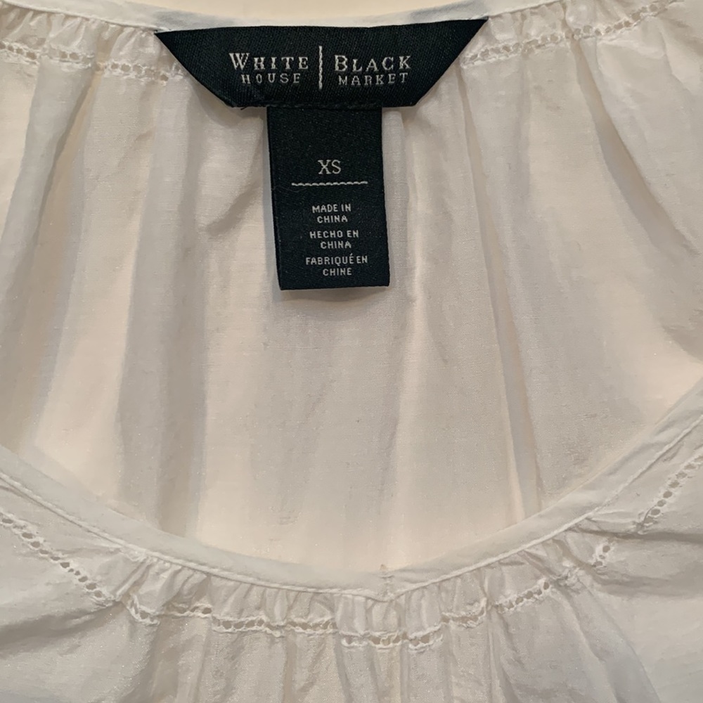 White House Black Market boho long sleeve embroidered lace tunic Size XS - Picture 13 of 15